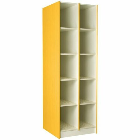 I.D. SYSTEMS 29'' Deep Sun Yellow 10 Compartment Instrument Storage Cabinet 89418 278429 Z042 53818429Z042